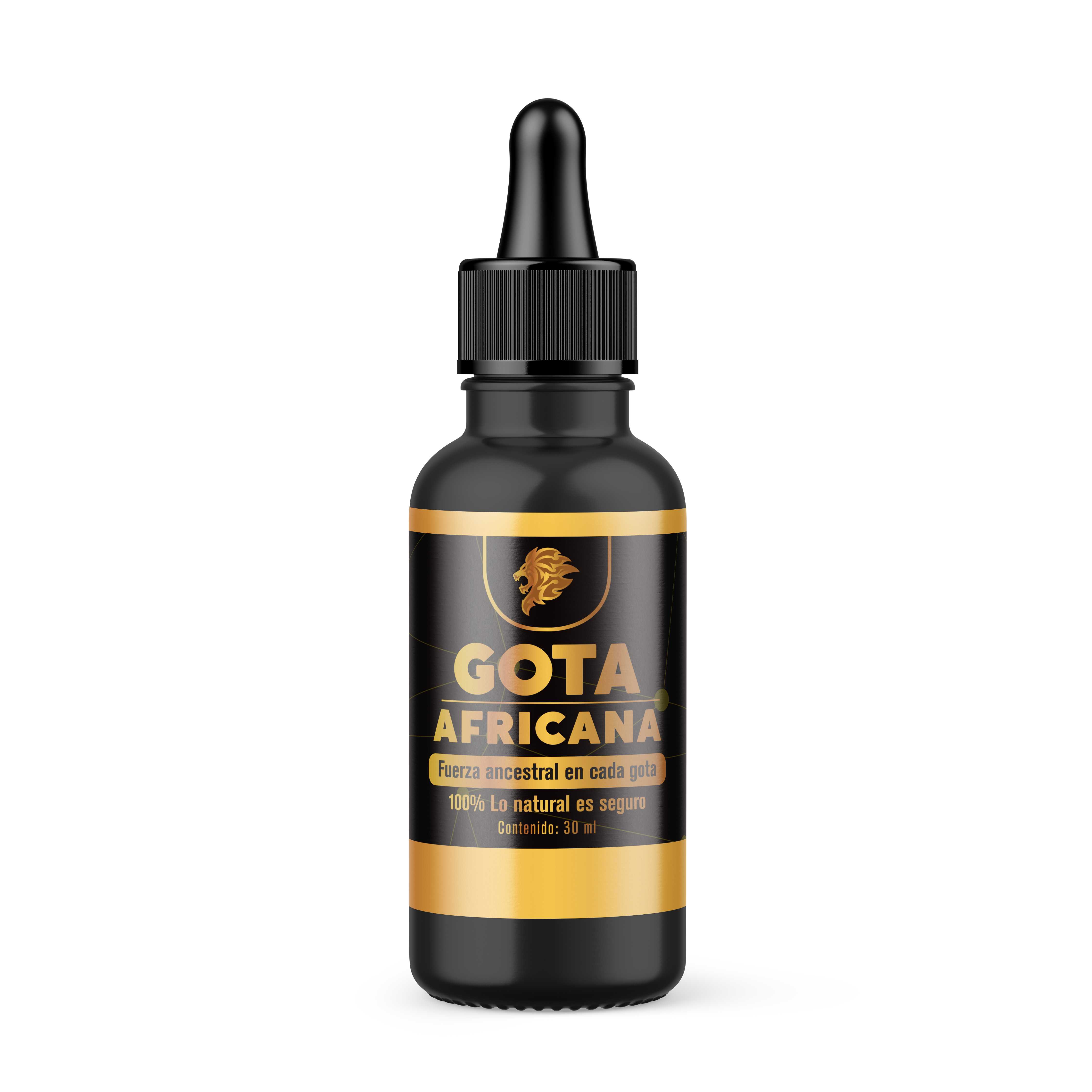 Caja y frasco de Gota Africana, gotas de 30 ml